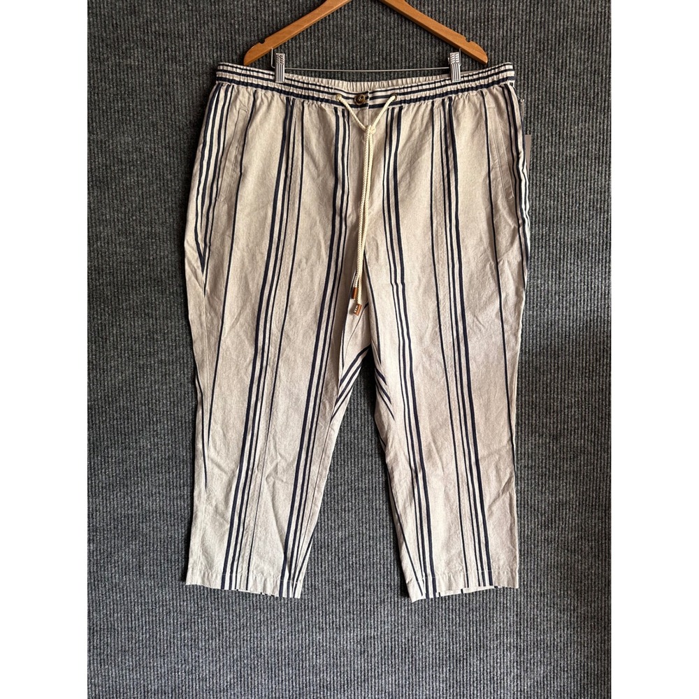 Soft Surroundings Eco Summer Lagenlook Coastal Grandma Quiet Luxury Crop Pant 2x